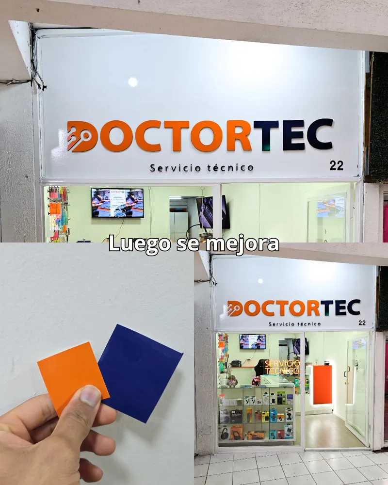 Fachada del Local 22 de DOCTORTEC, antes y después