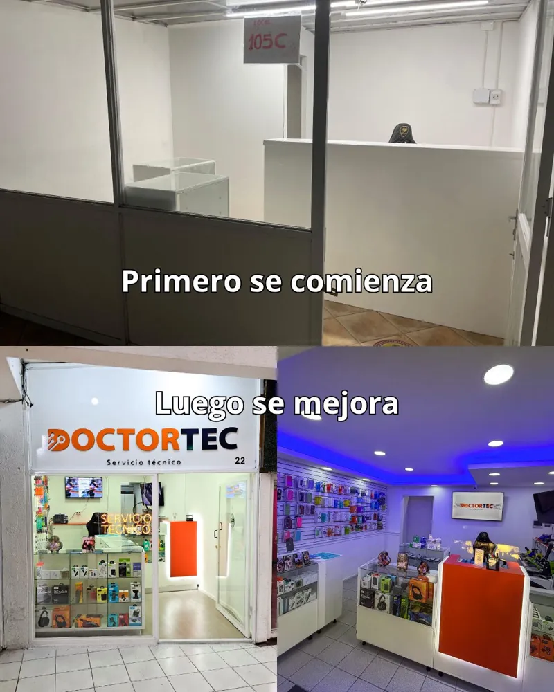 Antes y después de nuestro local: de un espacio vacío a una sucursal de DOCTORTEC